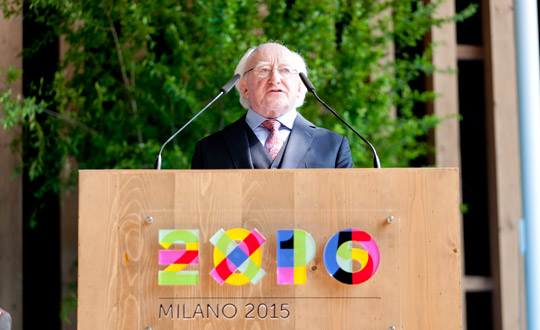 President Higgins officially opened the Irish National Day at EXPO 2015