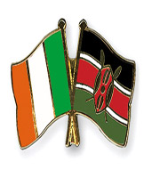 Ireland and Kenya Flags
