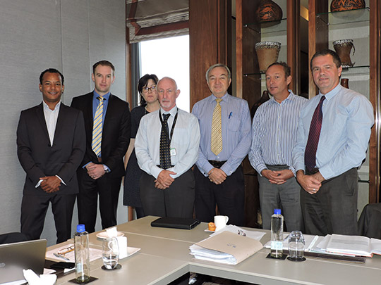 Ambassador Vincent O'Neill with the Business Ireland Kenya (BIK) steering committe on the launch of their new website.