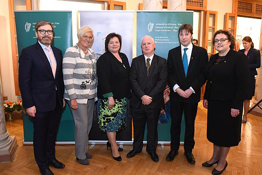 Ambassador Seamus Mac Aonghusa with the Board of the Irish Latvian Chamber of Commerce (Photo by Ieva Makare)