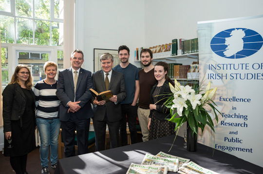 Ambassador Mulhall opens the Mac Lua Libary at the University of Liverpool’s Institute of Irish Studies.