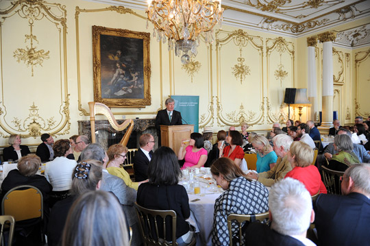 Ambassador Mulhall speaking at the 2015 Bloomsday Yeatsday Embassy of Ireland event
