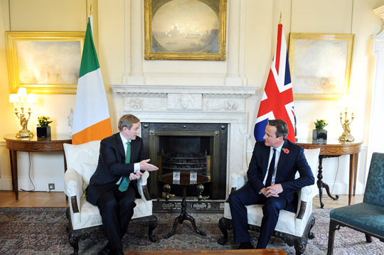 Taoiseach Enda Kenny met with Prime Minister David Cameron (photo courtesy of Malcolm McNally)