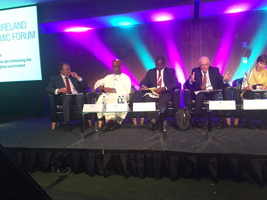 Nigerian Minister of State for Aviation participates as a keynote speaker in Africa Ireland Economic Forum 2016 highlighting potential of aviation and of agriculture for future growth in Nigeria, Africa’s largest economy. 