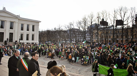 Speech at the finale of the St. Patrick's Day Parade, Oslo