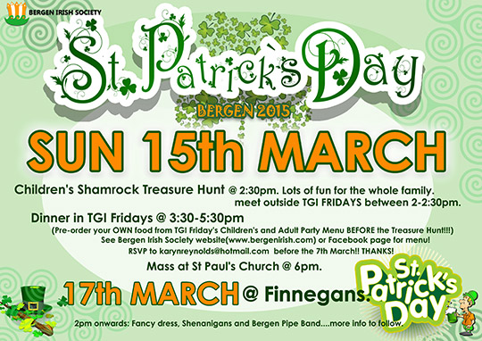 St Patrick's Day, Bergen 2015 St Patrick's Day, Bergen 2015
