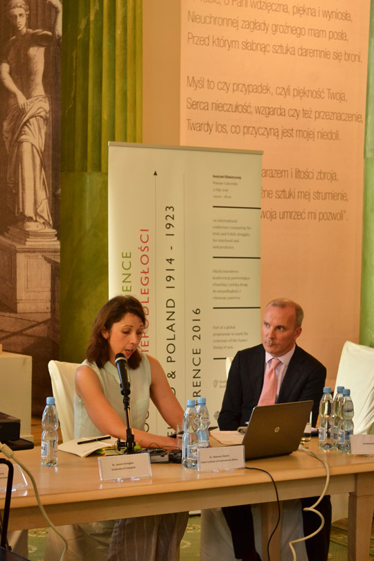 Dr. Lauren Arrington (Institute of Irish Studies, University of Liverpool) discussing Ireland’s Bloody Sunday and the paths to independence of Constance and Casimir Markievicz