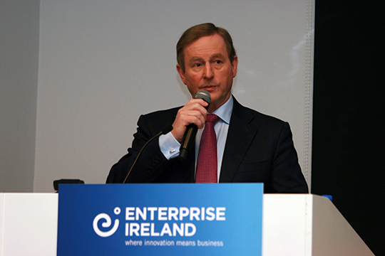 Taoiseach Enda Kenny T.D. addressing the Irish Polish Innovation Forum organised by Enterprise Ireland at Warsaw's Google Campus