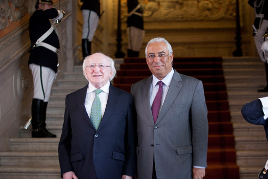 President Higgins with Prime Minister Costa