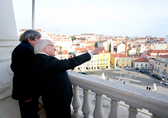 President Higgins visit the Assemblia da Republica