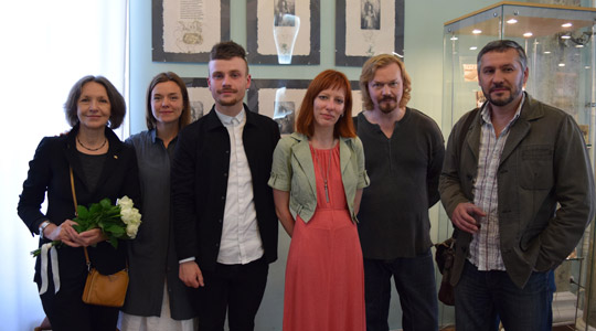 Irish artist Aaron Smyth took part in the Signs of Memory exhibition at the Russian State Art Library, Moscow 6th to 25th July 2016