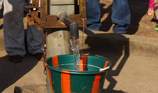 Pump at an Irish Aid sponsored WASH programme in Liberia