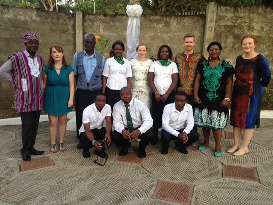 Embassy Freetown team ahead of the St Patrick's Day 2017 celebration. Credit: Embassy Freetown