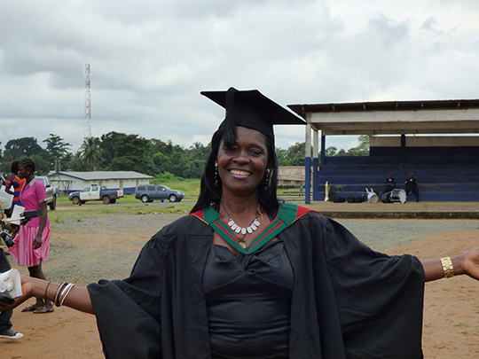 Pictured: Tanneh H. Tugbe, Chief of Human Resources at the Bureau of Immigration and Naturalization (BIN) and a Graduate of the GIMPA Post-graduate Certificate in Public Administration (2014). 