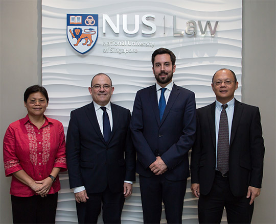 Dr Yeo Lay Hwee, Ambassador Geoffrey Keating, Minister Eoghan Murphy, and Professor Tjio Hans, Co-Director, CBFL, NUS Law. Photo by Benny Ng.