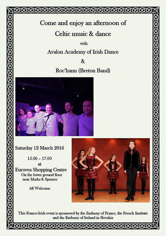 Come and enjoy an afternoon of Celtic music and Dance, Eurovra Shopping Centre, Bratislava