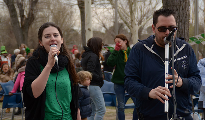 Irish and Spanish musicians based in Madrid came along to accompany us on the day with some Celtic tones