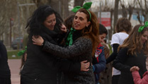 craic agus ceoil at the Irish dancing workshop with the Irish Treble dancers. Sunday 15 March 2015, Parque Deportivo Puerta de Hierro Madrid.