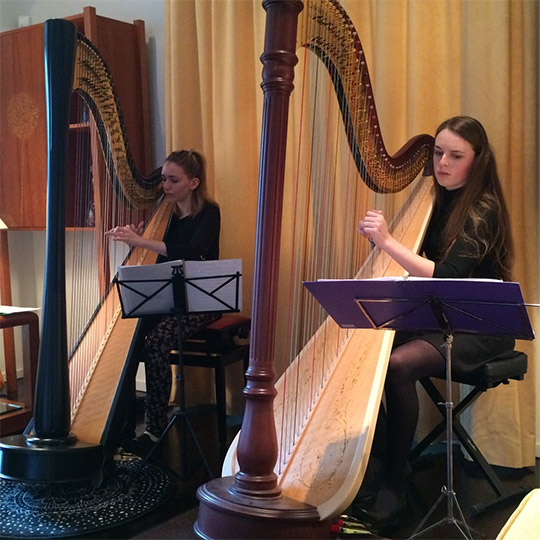 The Harp Soul Sisters perform at the official St. Patrick's Day reception. Credit: Embassy of Ireland