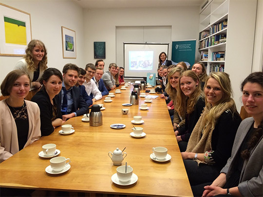 Students from the University of Leiden at the Embassy of Ireland in The Hague. Credit: Embassy of Ireland