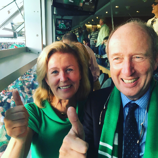 Ambassador Anderson and Minister Ross Soldier Field