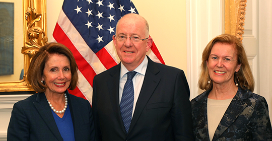 Minister Flanagan with Nancy Pelosi and Ambassador Anderson Minister Flanagan with Nancy Pelosi and Ambassador Anderson
