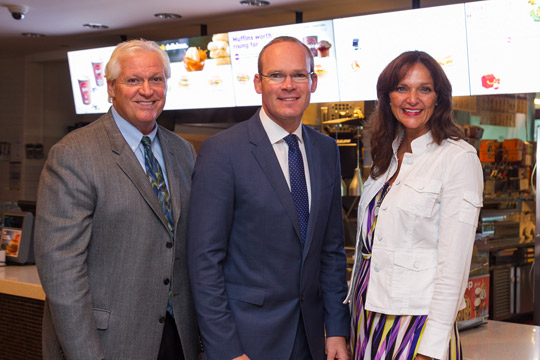 The Minister with Doug Goare and Francesca Debiase at McDonald’s HQ in Oakbrook.