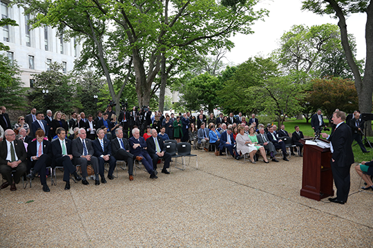 Taoiseach addressing audience