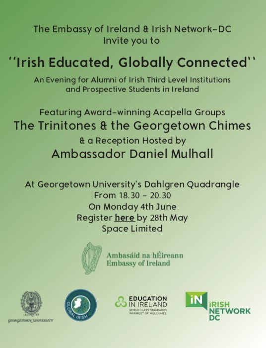 Invite to Irish Educated, Globally Connected 4th June 2018