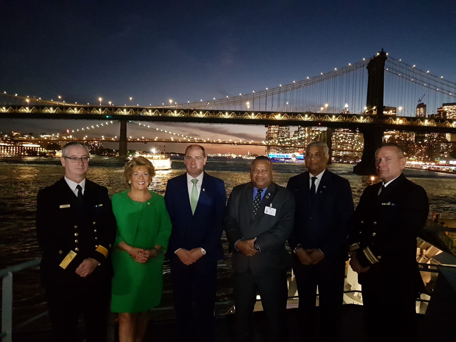 A delegation visit LÉ Samuel Beckett during UN week