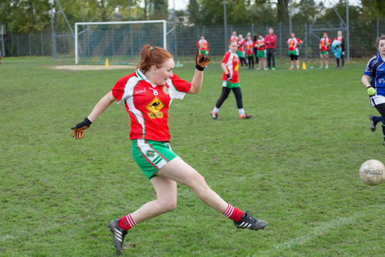 Ellen Butterly giving her all for the Gaels