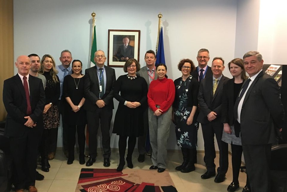 Embassy Brussels and Partnership for Peace staff, picture taken at the Embassy of Ireland in November 2018