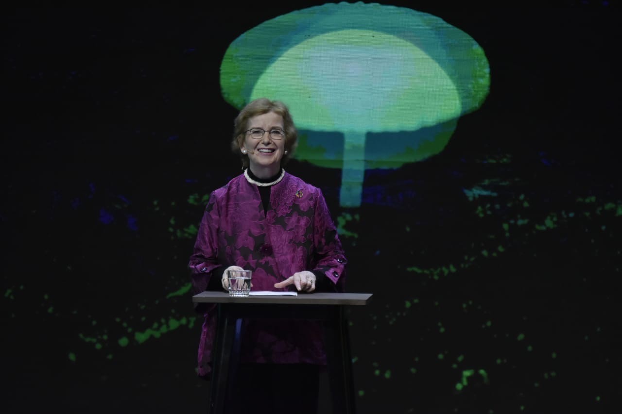 Visit of the former President of Ireland, Mary Robinson to Chile.