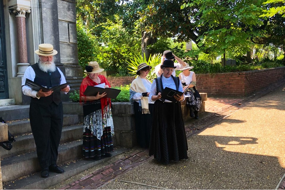 Historic Oakland Cemetery provided the perfect setting for readings from Ulysses 