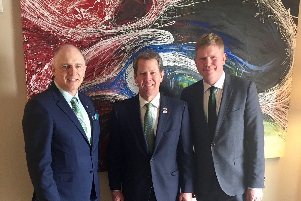 Minister Stanton met with Governor of Georgia, Brian Kemp, to thank him for the exceptional welcome that he had received in Georgia
