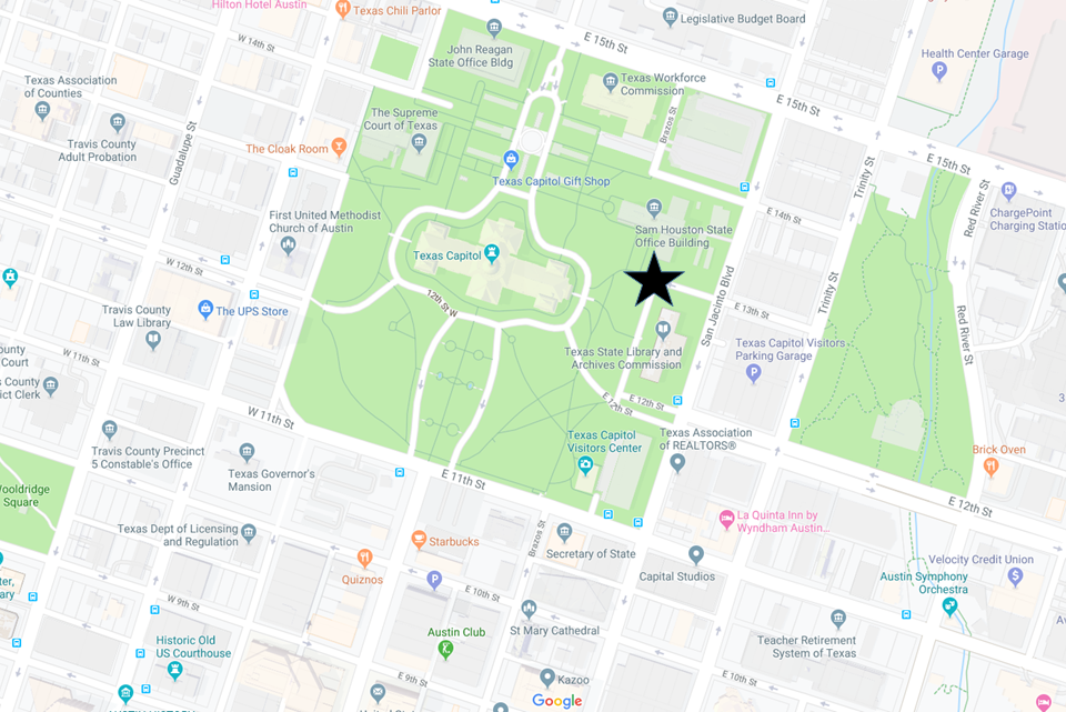 Ireland at Austin PRIDE 2021 map
