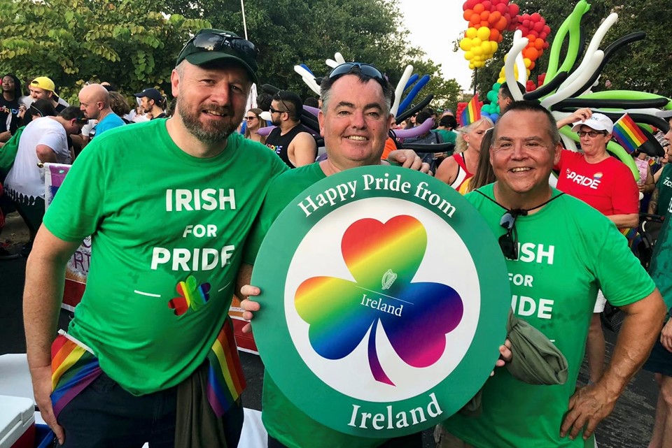 
Friends as part of the Irish Pride group that participated on the parade.
