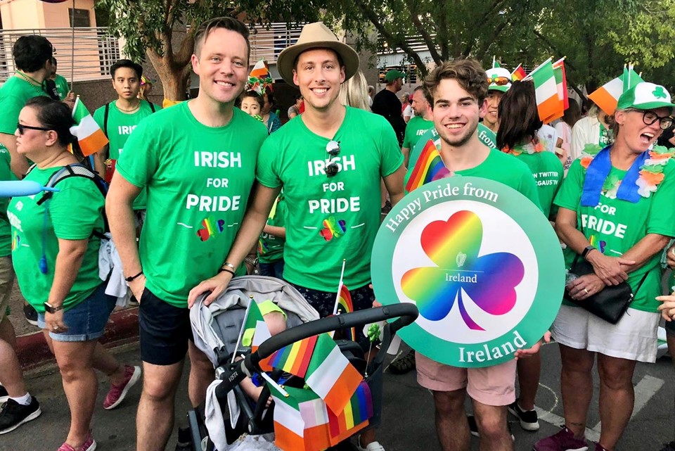 
Friends as part of the Irish Pride group that participated on the parade.
