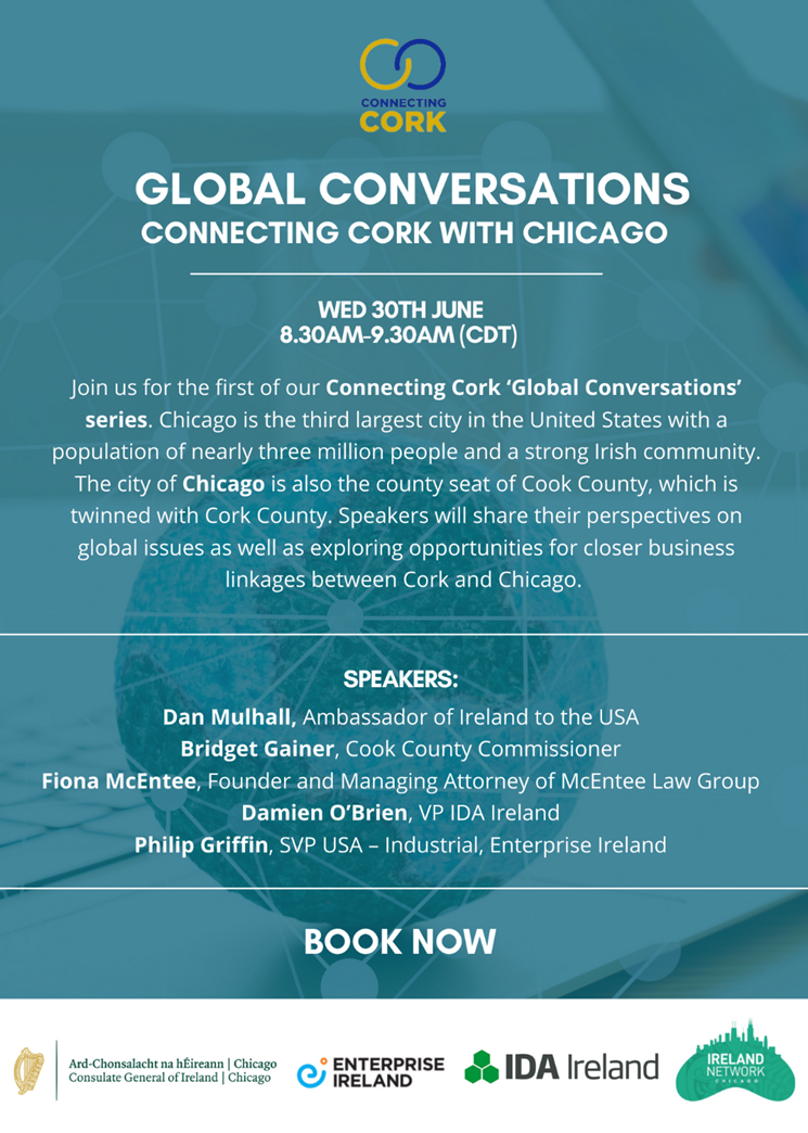 June 30th 'Global Conversations' Connecting Cork with Chicago