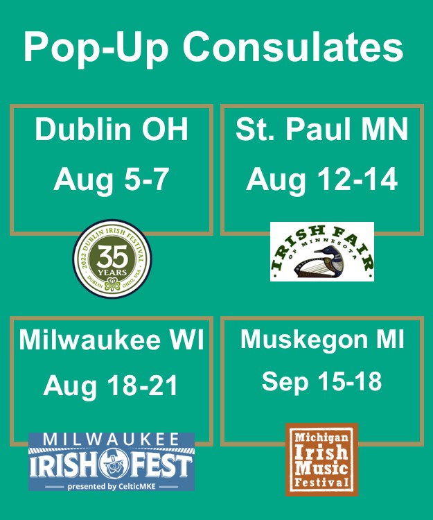 Visit Pop Up Consulate at an Irish Festival