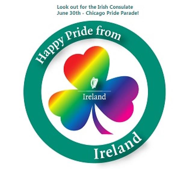 Irish Consulate marches in Chicago Pride Parade June 30th