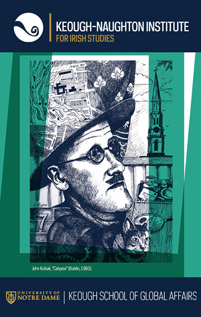 Poster for Global Ulysses project with image of James Joyce