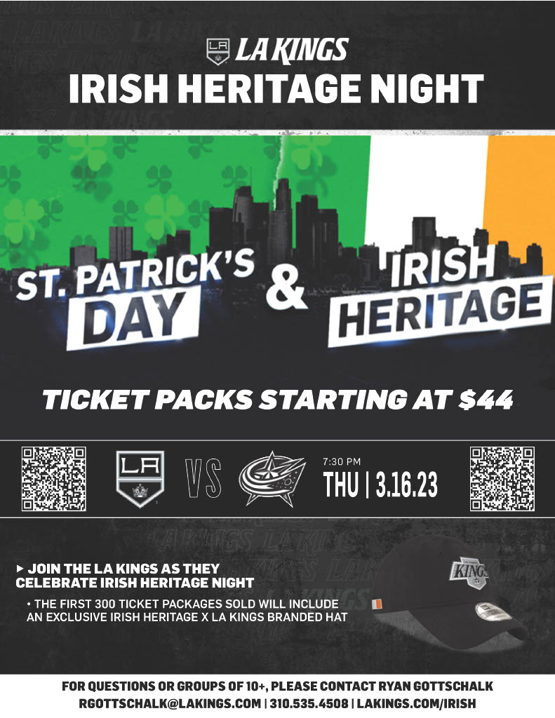 LA Kings Irish heritage Night
