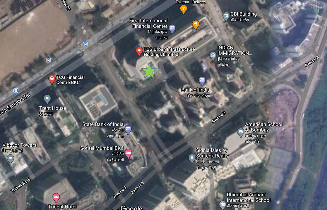 Image of area around the Consulate General building in BKC