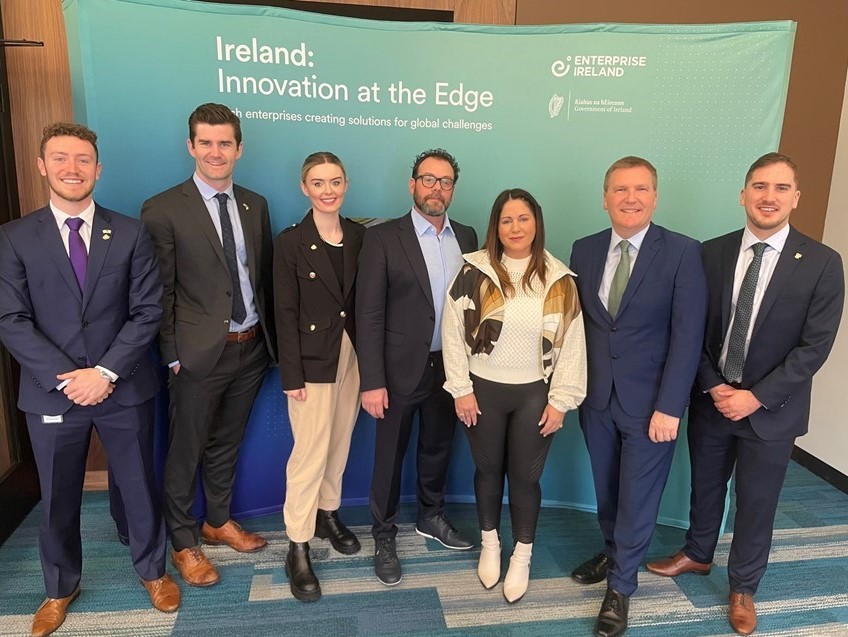 Minister McGrath with SF Enterprise Ireland team and Altada founders.