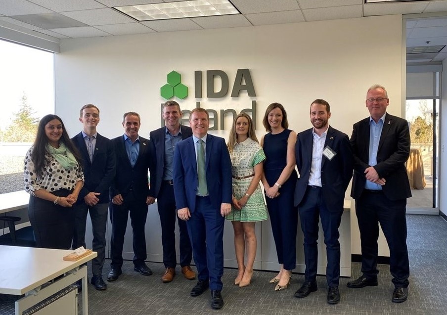 Minister McGrath with IDA team members