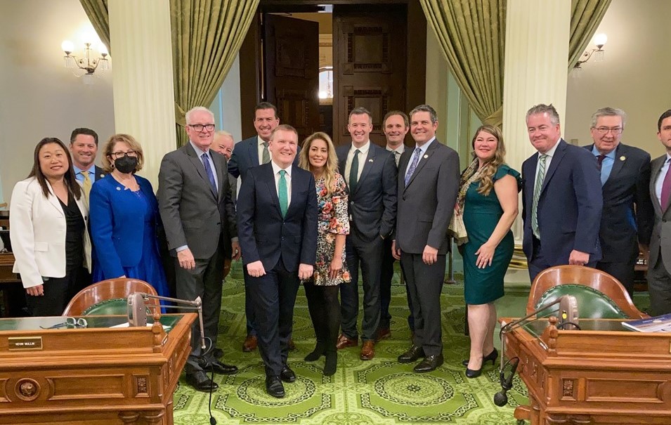 Minister Michael McGrath with the Irish Caucus in Sacramento 