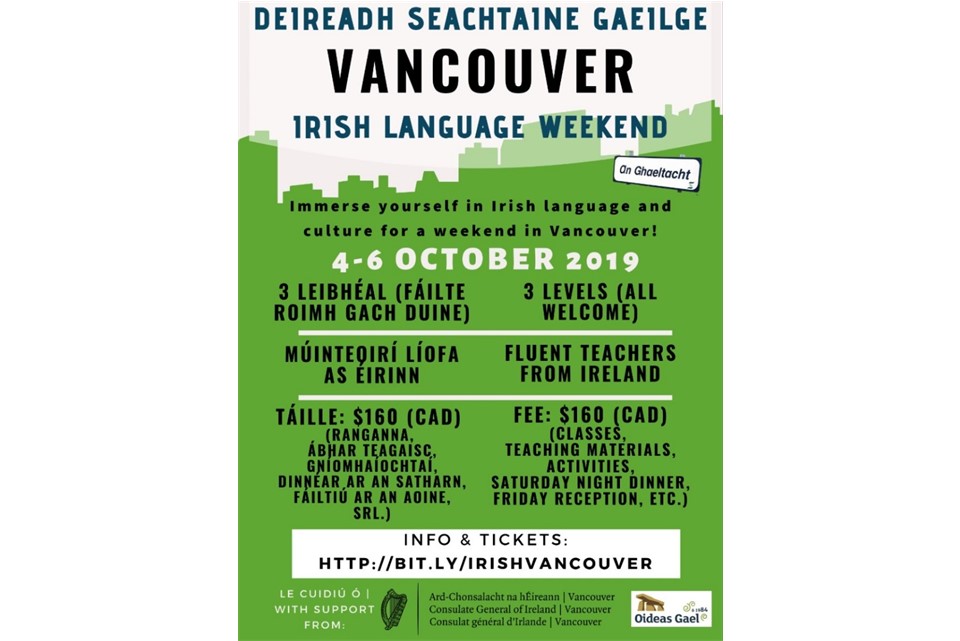 Vancouver Irish Language Weekend 2019 