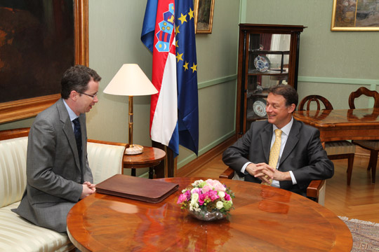 Ambassador Harrington with Mr. Gordan Jandroković, President of the Croatian Sabor's European Affairs Committee