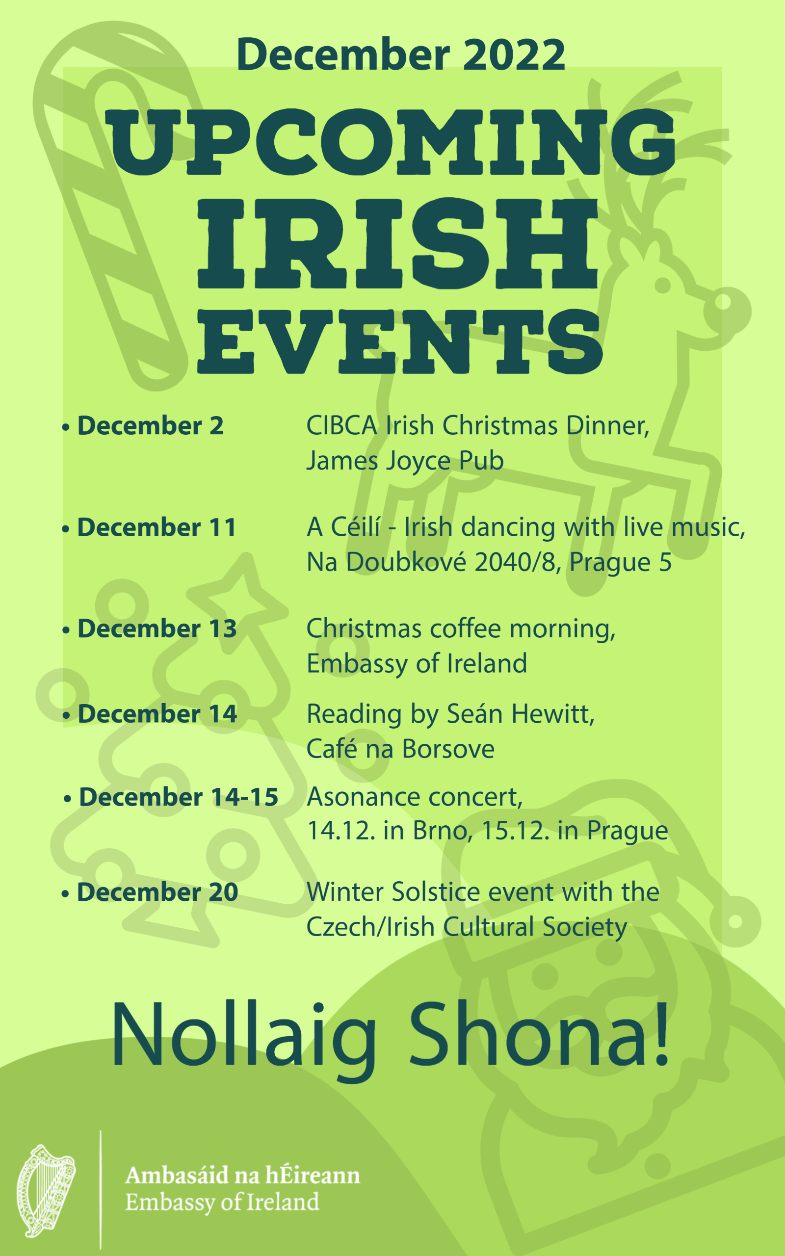 Upcoming Irish Events December 2022